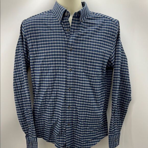 UNTUCKit Blue Casual Gingham Button Down Shirt - Picture 1 of 5